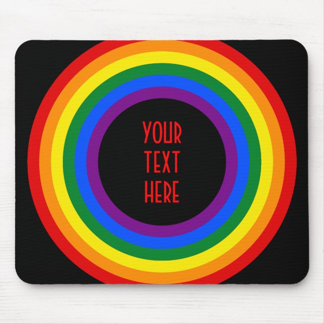Mousepad BOTÃO RAINBOL FLAG + sinal ou texto (Frente)