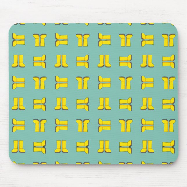 Mousepad Botas de Borracha Amarela para Chuva (Frente)