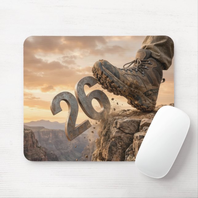 Mousepad Botas de caminhada Ano Novo 2027 (Com mouse)