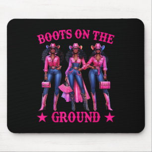 Mousepad Botas no Chão Bota Cowboy Ocidental Cowgirl Li