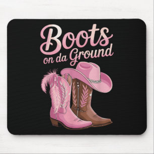 Mousepad Botas No Chão, Dança Da Linha Da Cowgirl, Boca-Boc