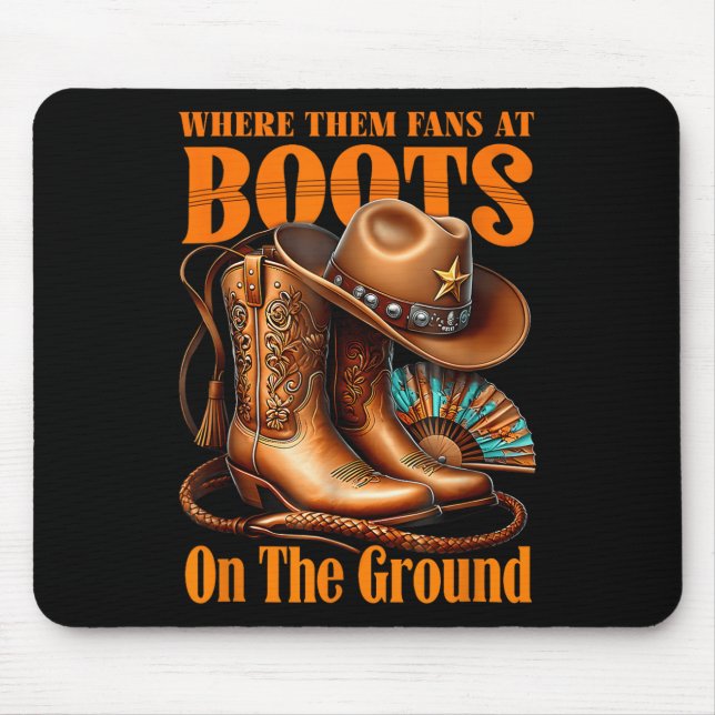 Mousepad Botas No Chão Juneteenth Cowgirl Onde Eles  (Frente)