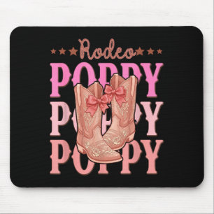 Mousepad Botas rosa poppy rodeo coquette cowgirl aniversári