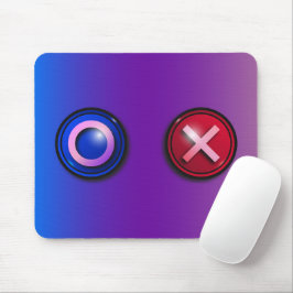 Mousepad Botões de Votação Azul Vermelho Gradiente Mouse Pa