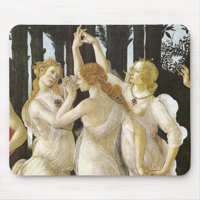 Mousepad Botticelli Três Graus Renascença Bela Arte (Frente)