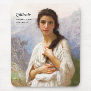 Mousepad Bouguereau L'Attente 1901 Jovem adorável