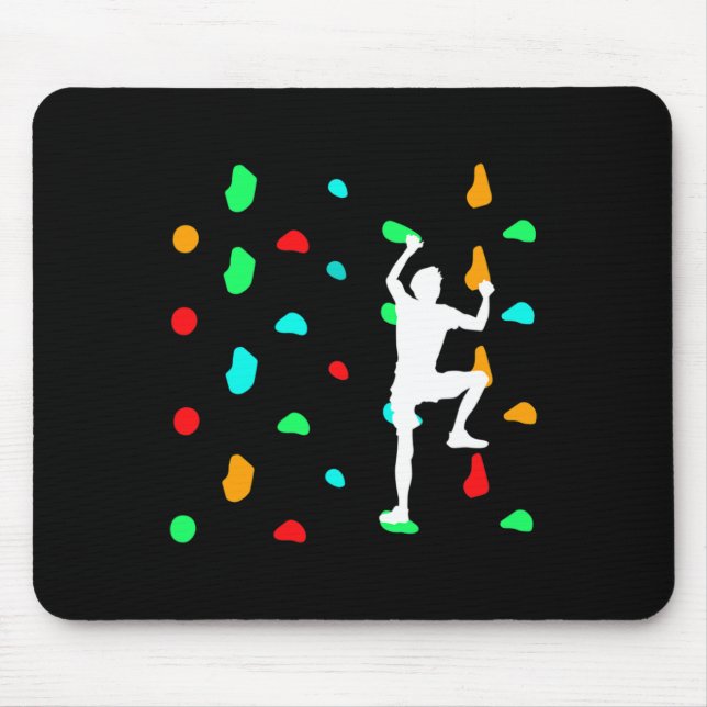 Mousepad Boulderer When Bouldering On Climbing Wall  (Frente)