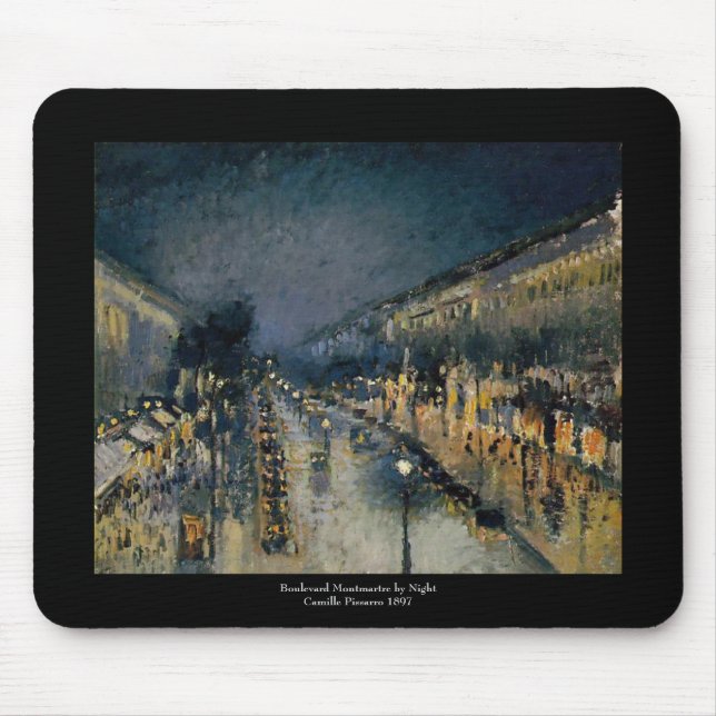 Mousepad Boulevarde Montmartre à noite - Camille Pissarro (Frente)