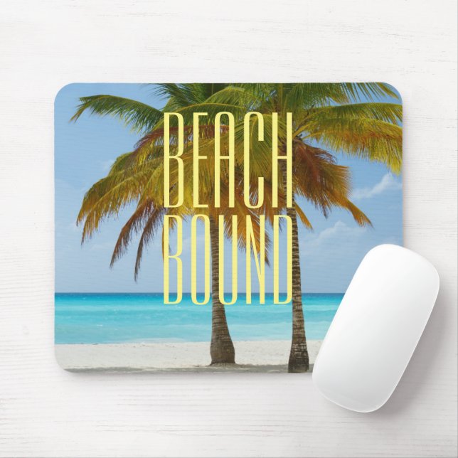 Mousepad Bound de praia tropical (Com mouse)