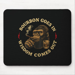 Mousepad Bourbon entra na sabedoria sai macaco uísque (o
