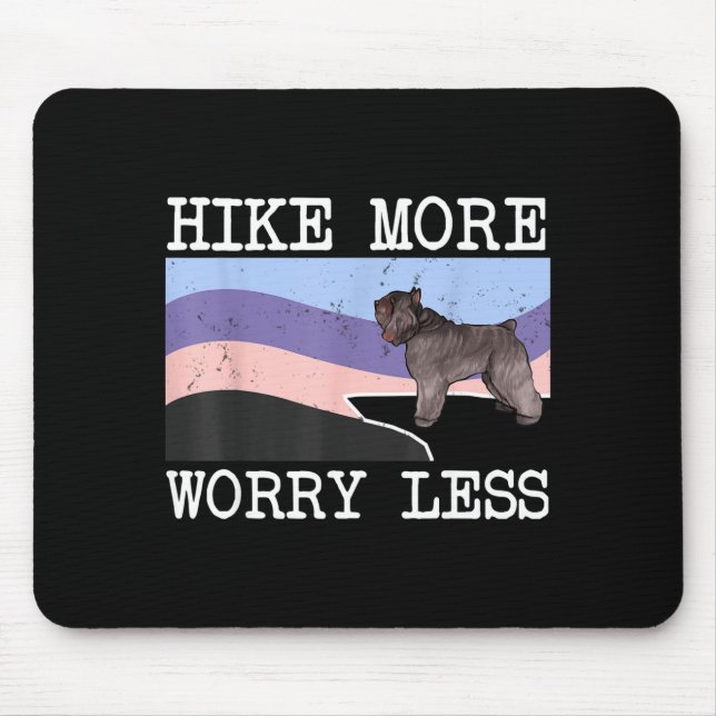 Mousepad Bouvier des flandres caminhe mais, se preocupe men (Frente)