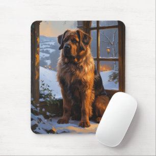 Mousepad Bouvier des Flandres com Feriado das Luzes de Nata