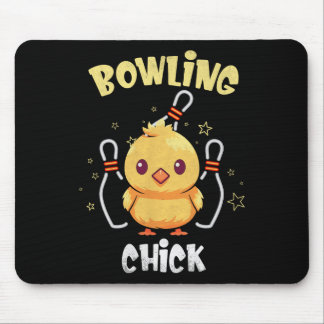 Mousepad Bowling Chick Funny Chicken Athlete Bowler Men Wom