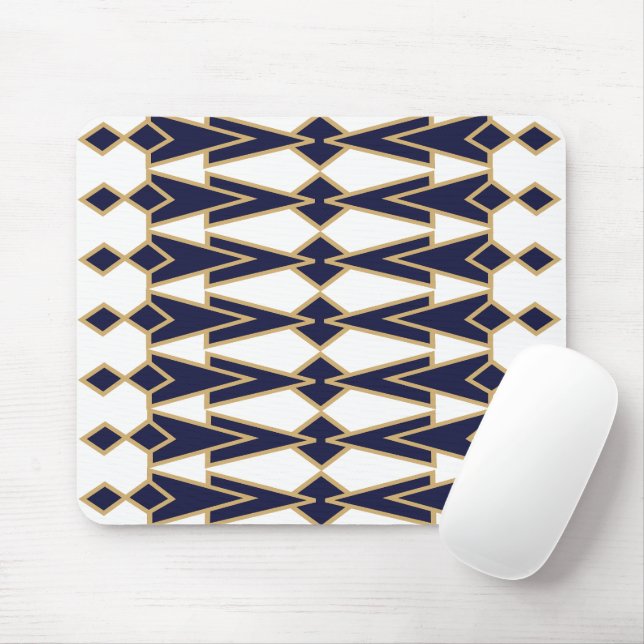 Mousepad Bowties Azul e Dourado (Com mouse)