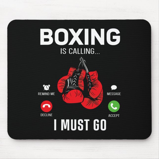 Mousepad Boxando Luvas O Boxing Phone Display Está Chamando (Frente)