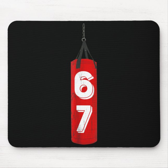Mousepad Boxe 6 7 Seis Sete Divertido Design de Academia de (Frente)