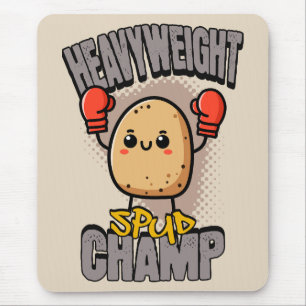 Mousepad Boxe de Batata Campeão Peso Pesado Spud