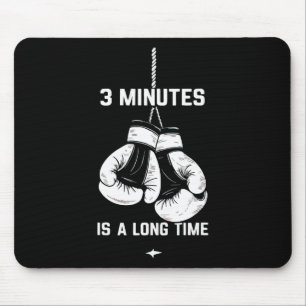 Mousepad Boxe Kickboxing Boxeador 3 Minutos É Um Longo Temp
