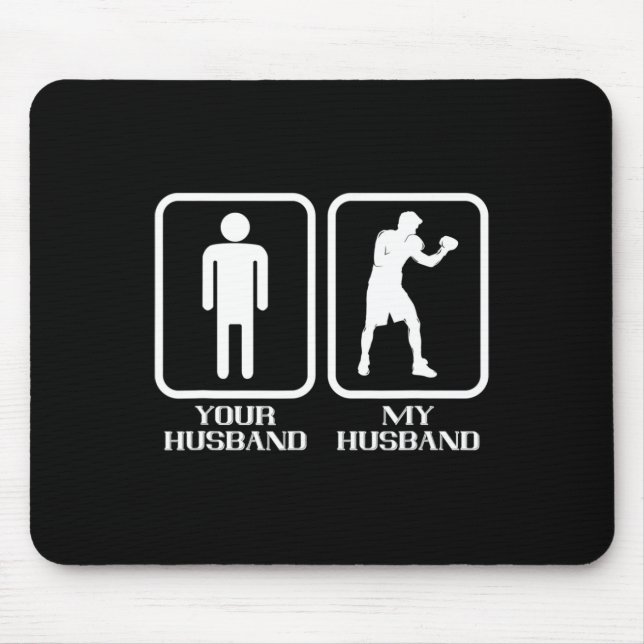 Mousepad Boxe Meu Husnd Boxeador Kickboxer Luvas de Boxe Ch (Frente)