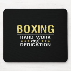 Mousepad Boxe Trabalho Duro E Dedicação - Kickboxing Academ