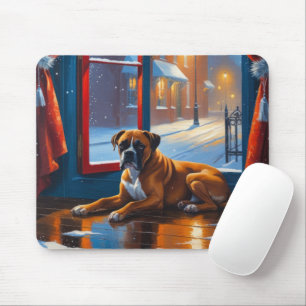Mousepad Boxer com Luzes de Natal Feriado