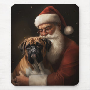 Mousepad Boxer com Papai Noel Natal Festivo