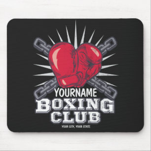 Mousepad Boxer de campeão de combate personalizado para luv