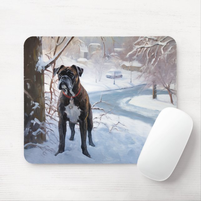 Mousepad Boxer Deixe-o nevar no Natal (Com mouse)