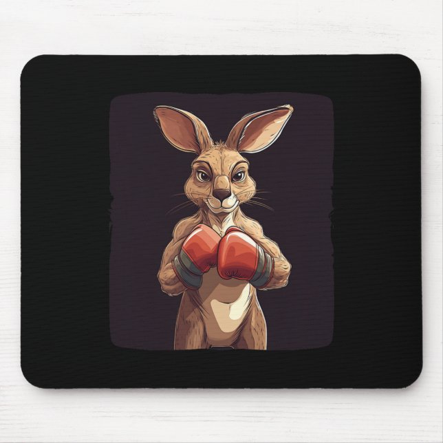Mousepad Boxer Kangaroo Cheio Para Um Almoço (Frente)