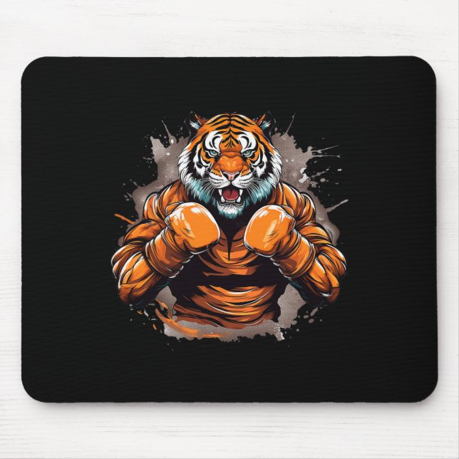 Mousepad Boxer Tiger Funny Boxer Grapher Men K (Frente)