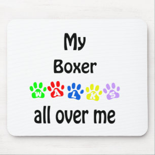 Mousepad Boxer Walks Design