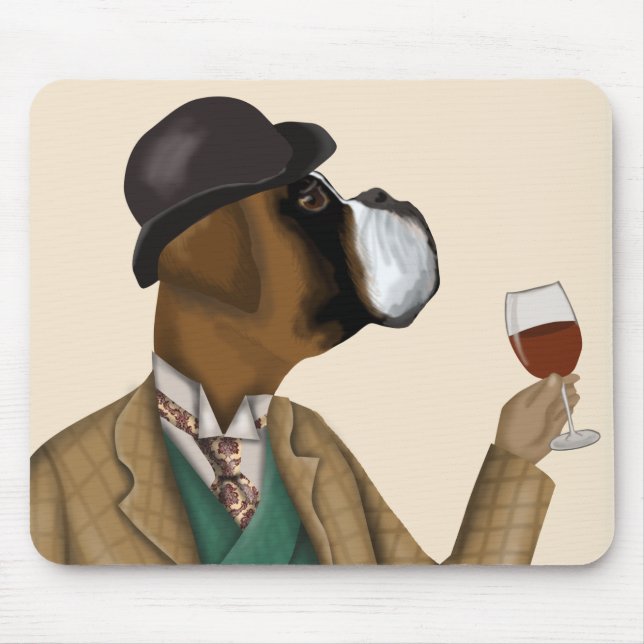 Mousepad Boxer Wine Snob (Frente)
