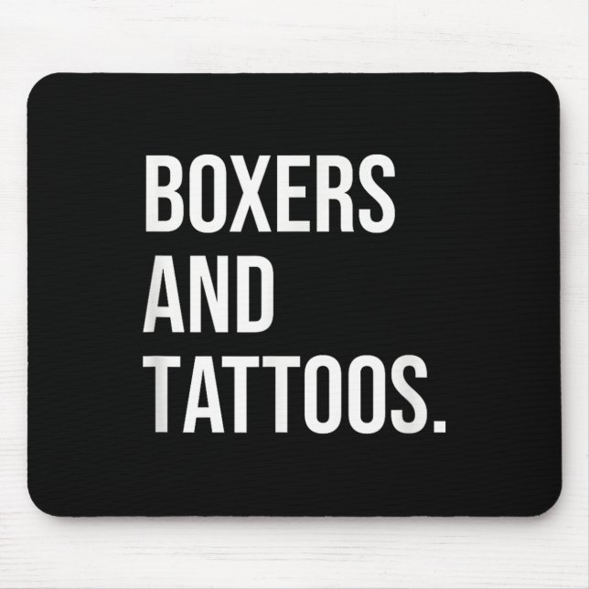 Mousepad Boxers E Tattoos Proprietário Alemão De Boxeiro Cã (Frente)