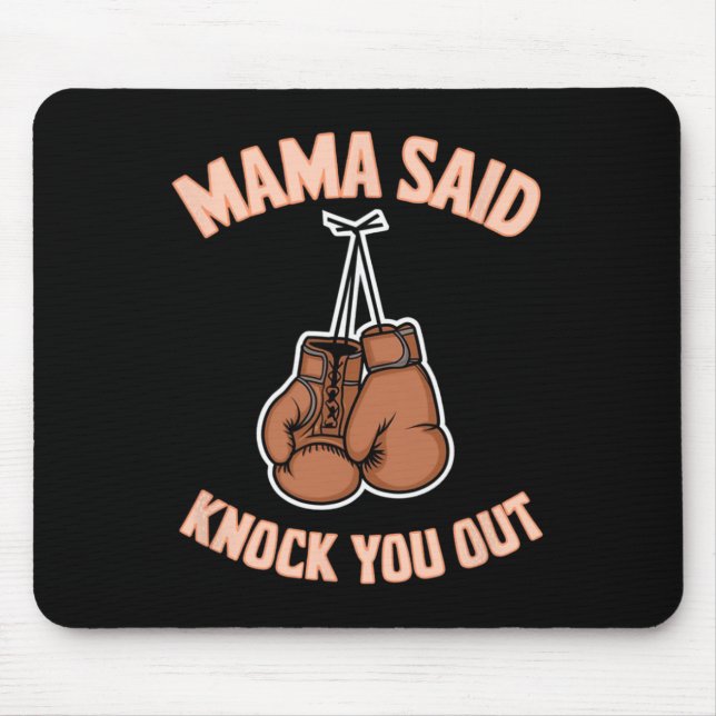 Mousepad Boxin Kickboxing Mama Disse Knock U Fighting S (Frente)