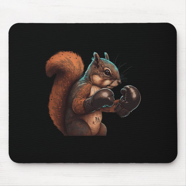 Mousepad Boxing Boxer in a box de esquilo (Frente)