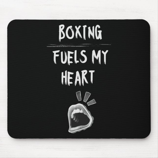 Mousepad Boxing Combustes Meu Coração Pulando Luvas (Frente)