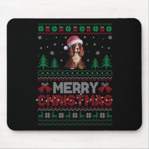 Mousepad Boykin Spaniel Dog Amava a Árvore de Natal Santa H