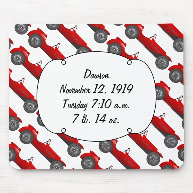 Mousepad Boys Room Classic Car Oferece Doces Vermelhos (Frente)