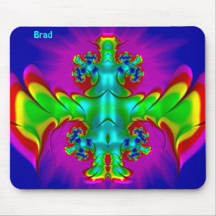 Mousepad BRAD ~ Zany Hot Red, Green, Blue e Yellow ~