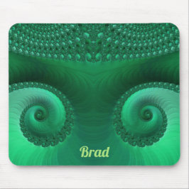 Mousepad BRAD ~ Zany Shades de Padrão Fratural Verde
