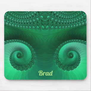 Mousepad BRAD ~ Zany Shades de Padrão Fratural Verde