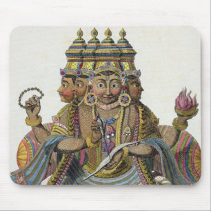 Mousepad Brahma, deus Hindu da criação, 'da viagem auxili