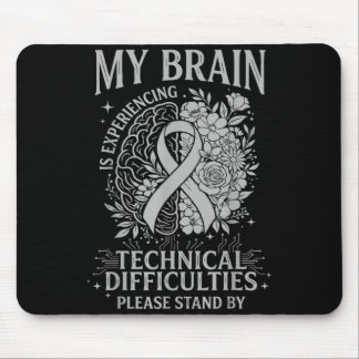 Mousepad Brain cancer awareness warrior gray strong warrior
