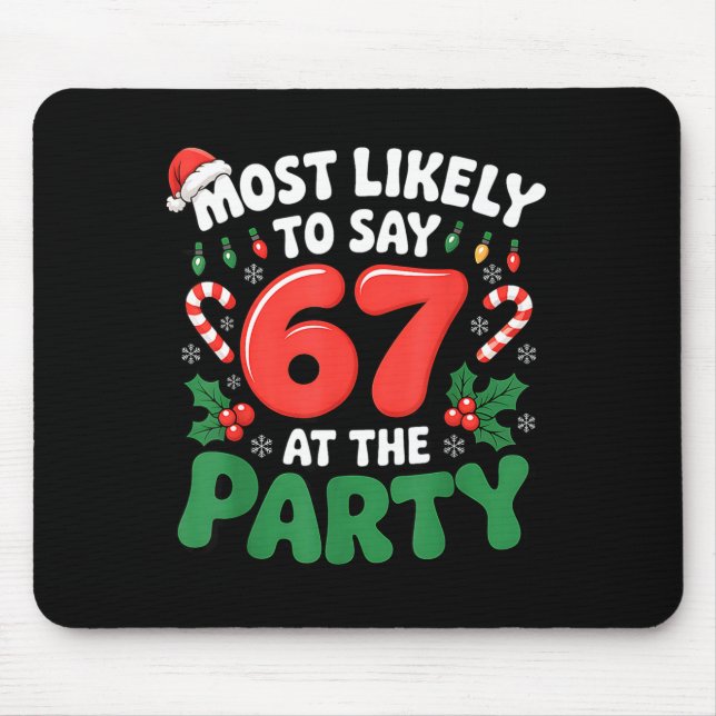 Mousepad Brainrot Natal Engraçado 67 Meme Natal Mais Prováv (Frente)