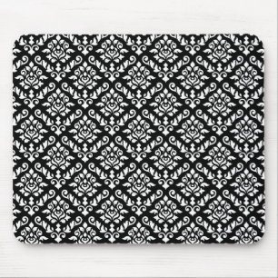 Mousepad Branco barroco do teste padrão da repetição do