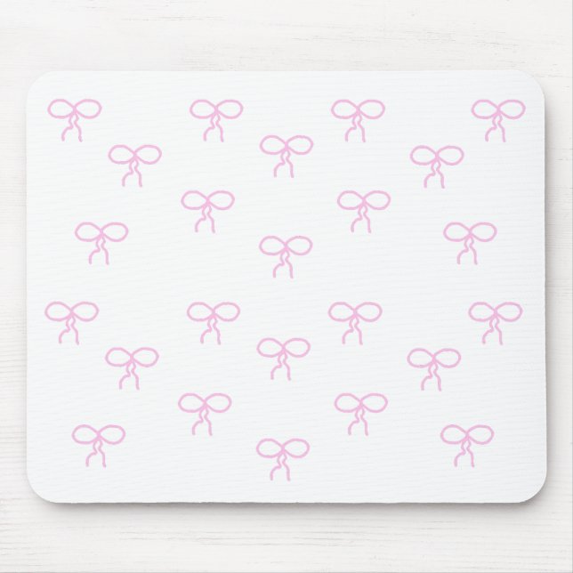 Mousepad Branco com Arcos Rosa (Frente)