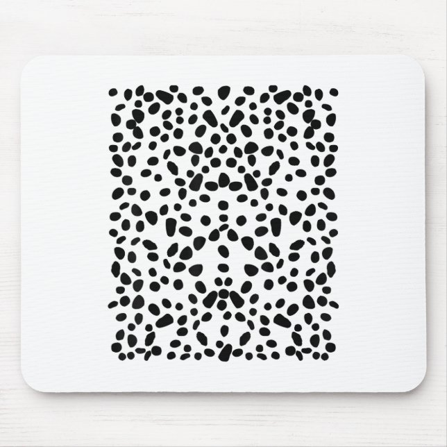 Mousepad Branco Com Bolinhas Negras Dalmático _1 (Frente)