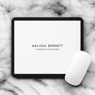 Mousepad Branco de luxo minimalista