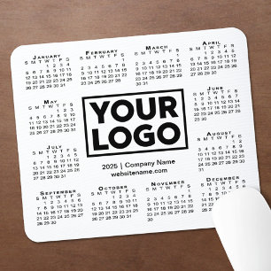 Mousepad Branco do Logotipo da Empresa do Calendário Modern