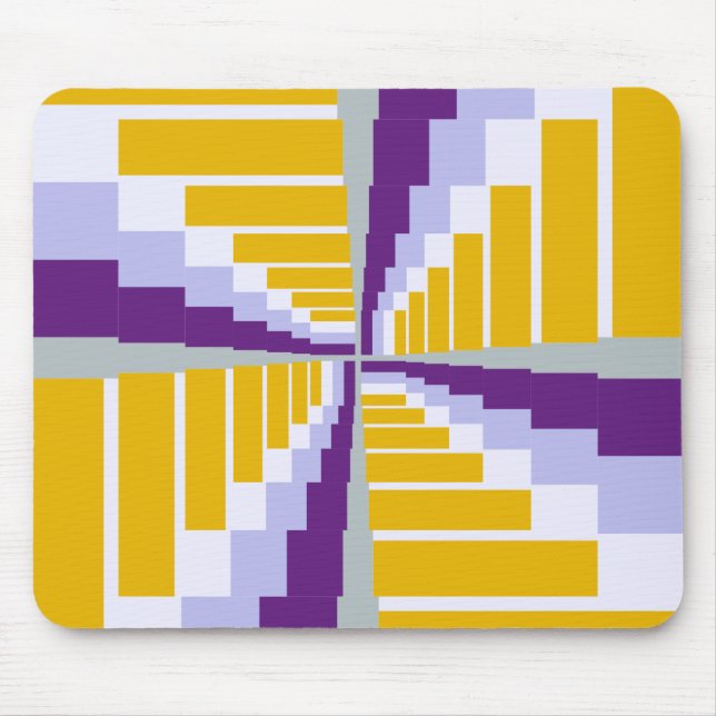 Mousepad Branco Dourado Amarelo Roxo (Frente)